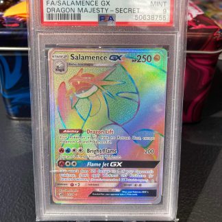 2018 Pokemon FA/Salamence GX Sun & Moon Dragon Majesty - Secret #73 PSA 9 Mint