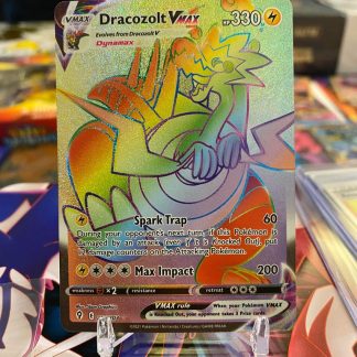 2021 Pokemon Dracozolt Vmax Evolving Skies Full Art 210 of 203 Secret Rainbow Holo Mint