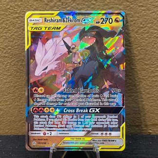 2019 Pokemon Reshiram & Zekrom GX Sun & Moon Cosmic Eclipse Full Art 157 of 236 Holo Mint