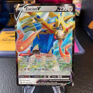 2020 Pokemon Zacian V Sword & Shield Black Star Promo Full Art SWSH018 Holo Mint