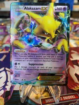 2016 Pokemon Alakazam EX XY Fates Collide Full Art 25 of 124 Holo Mint