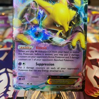 2016 Pokemon Alakazam EX XY Fates Collide Full Art 25 of 124 Holo Mint