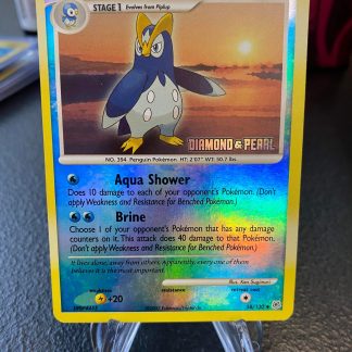 2007 Pokemon Prinplup Diamond & Pearl Stamped 58 of 130 Reverse Holo Mint