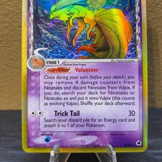2006 Pokemon Ninetales EX Dragon Frontiers 8 of 101 Stamped Holo Lightly Played