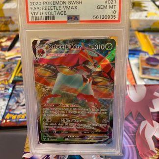 2020 Pokemon FA/Orbeetle Vmax Sword & Shield Vivid Voltage #021 PSA 10 Gem Mint