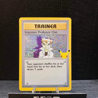 1998 Pokemon Imposter Professor Oak Trainer 25th Anniversary Celebrations 73 of 102 Holo Near Mint