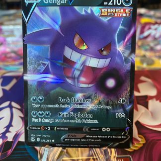 2021 Pokemon Gengar V Fusion Strike Full Art 156 of 264 Holo Mint