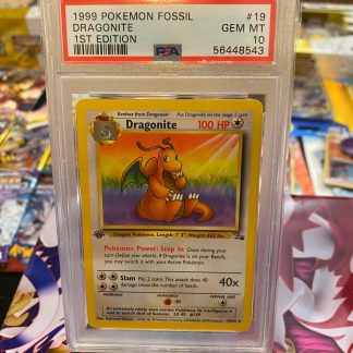 1999 Pokemon Dragonite 1st Edition Fossil #19 PSA 10 Gem Mint