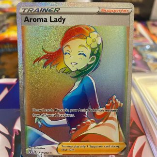 2021 Pokemon Trainer Aroma Lady Evolving Skies Full Art 221 of 203 Rainbow Holo Mint