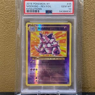 2016 Pokemon Nidoking XY Evolutions #45 Reverse Foil PSA 10 Gem Mint