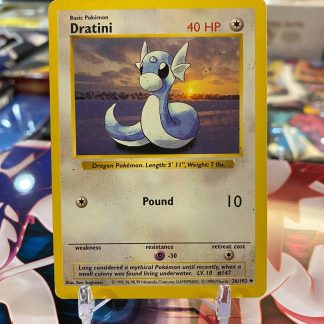 1999 Pokemon Dratini Base Set 26 of 102 Shadowless Lightly Played