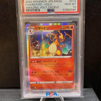 2020 Pokemon Japanese Charizard Sword & Shield Amazing Volt Tackle #012 Holo ) PSA 10 Gem Mint