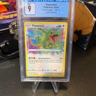 2020 Pokemon Rayquaza Vivid Voltage 138 of 185 Amazing Rare CGC 9 Mint