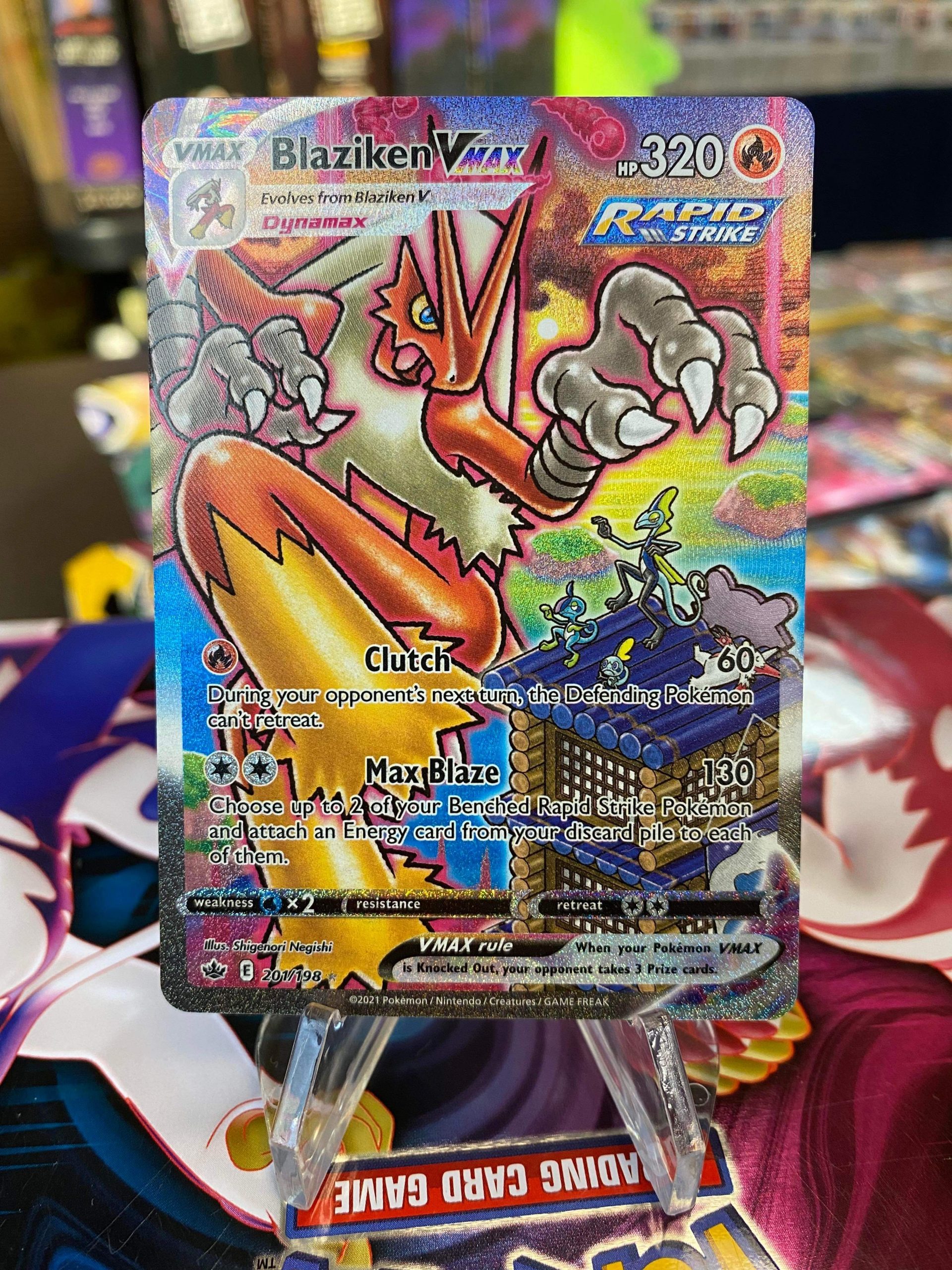 2021 Pokemon Blaziken Vmax Chilling Reign Alternate Full Art 201 Of 198 ...