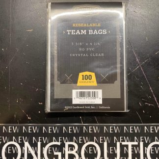 2012 Cardboard Gold Resealable Team Bags Clear 100 Count