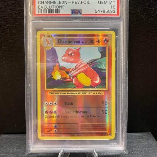 2016 Pokemon Charmeleon XY Evolutions Reverse Foil #10 PSA 10 Gem Mint”