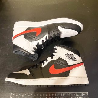 2021 Nike Jordan I Mid Black Chile Red White Men