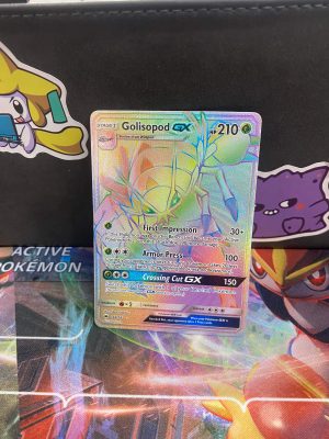 2017 Pokemon Golisopod GX Burning Shadows Full Art 148 of 147 Rainbow Holo Lightly Played