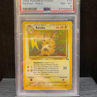 1999 Pokemon Raichu Fossil Holo #14 PSA 8 Near Mint