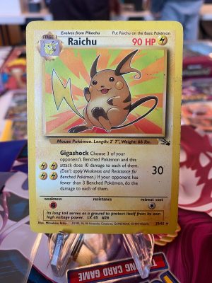 1999 Pokemon Raichu Fossil Edition 29 of 62 Non Holo Lightly Played