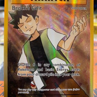 2016 Pokemon Brock's Grit Trainer XY Evolutions Holo 107 of 108 Mint