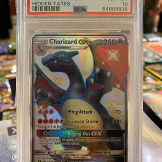 2019 Pokemon Sun & Moon Hidden Fates Full Art #SV49 Charizard GX PSA 10 Gem Mint