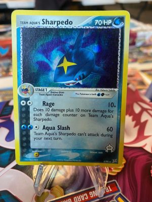 2004 Pokemon Team's Aqua Sharpedo EX Team Magma VS. Team Aqua 5 of 95 Reverse Holo Mint