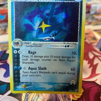 2004 Pokemon Team's Aqua Sharpedo EX Team Magma VS. Team Aqua 5 of 95 Reverse Holo Mint