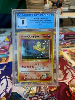 1999 Pokemon Japanese Blaine's Moltres Gym 2 Challenge From The Darkness #146 Holo CGC 8 Near Mint