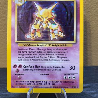 1999 Pokemon Alakazam Base Set 1 of 102 Holo Lightly Played