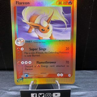 2003 Pokemon Flareon EX Sandstorm eReader 5 of 100 Reverse Holo Mint