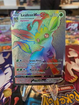 2021 Pokemon Leafeon Vmax Evolving Skies Full Art 204 of 203 Rainbow Holo Mint