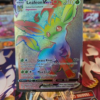 2021 Pokemon Leafeon Vmax Evolving Skies Full Art 204 of 203 Rainbow Holo Mint