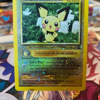 2001 Pokemon Black Star Promo Pichu Reverse Holo #35 Near Mint