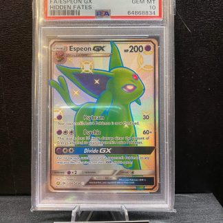 2019 Pokemon Espeon GX Sun & Moon Hidden Fates #SV60 PSA 10 Gem Mint