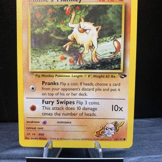 2000 Pokemon Blaine's Mankey Gym Challenge 63 of 132 Lightly Played