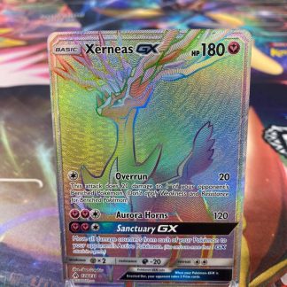 2018 Pokemon Xerneas GX Forbidden Light Full Art 139 of 131 Rainbow Holo Mint