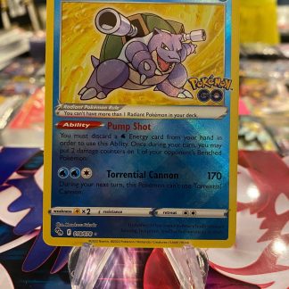 2022 Pokemon Radiant Blastoise Pokemon Go 018 of 078 Holo Mint