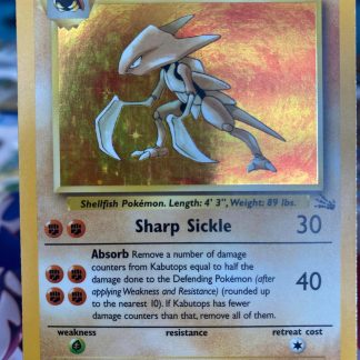 1999 Pokemon Kabutops Fossil 9 of 62 Holo Lightly Played