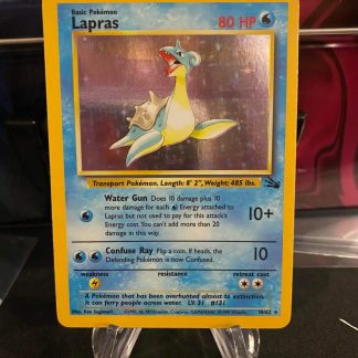 1999 Pokemon Lapras Fossil 10 of 62 Holo Lightly Played