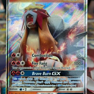 2017 Pokemon Entei GX Full Art Shining Legends Holo Mint