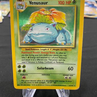 1999 Pokemon Venusaur Base Set 15 of 102 Holo Heavily Played
