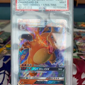 2019 Pokemon Black Star GX Charizard Hidden Fates Tins PSA 9 Mint #SM211