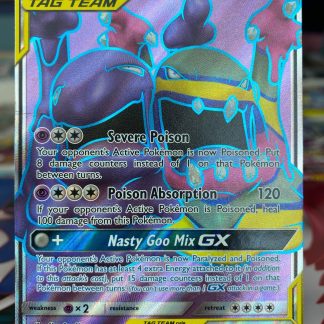 2019 Pokemon Muk & Alolan Muk GX Full Art Unbroken Bonds 196 of 214 Holo Mint