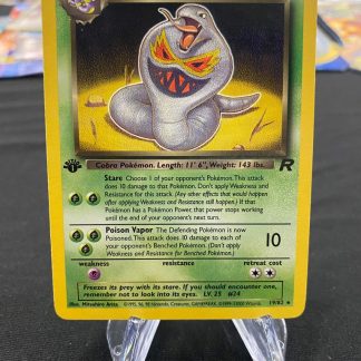 2000 1st Edition Pokemon Dark Arbok Team Rocket 19 of 82 Lightly Played