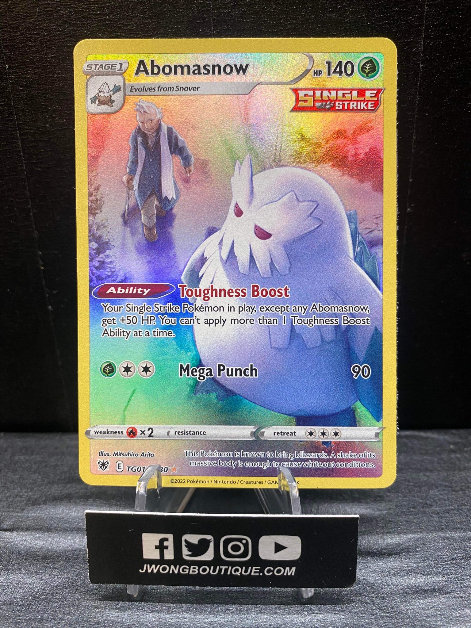 2022 Pokemon Abomasnow Full Art Astral Radiance TG01 of TG30 Mint ...