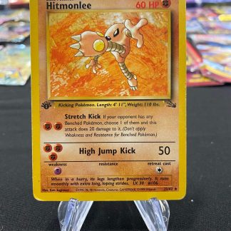 1999 1st Edition Pokemon Hitmonlee Fossil Unlimited 22 of 62 Heavily Played