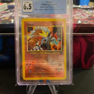 2001 Pokemon Entei Black Star Promo #34 Reverse Holo CGC 6.5 Excellent/Near Mint+