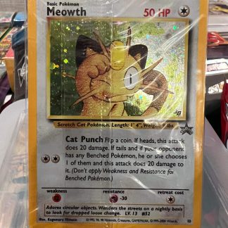2000 Pokemon Meowth Black Star Promo #10 Holo Sealed