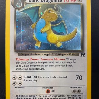 2000 Pokemon Dark Dragonite Team Rocket 5 of 82 Holo Moderately Played